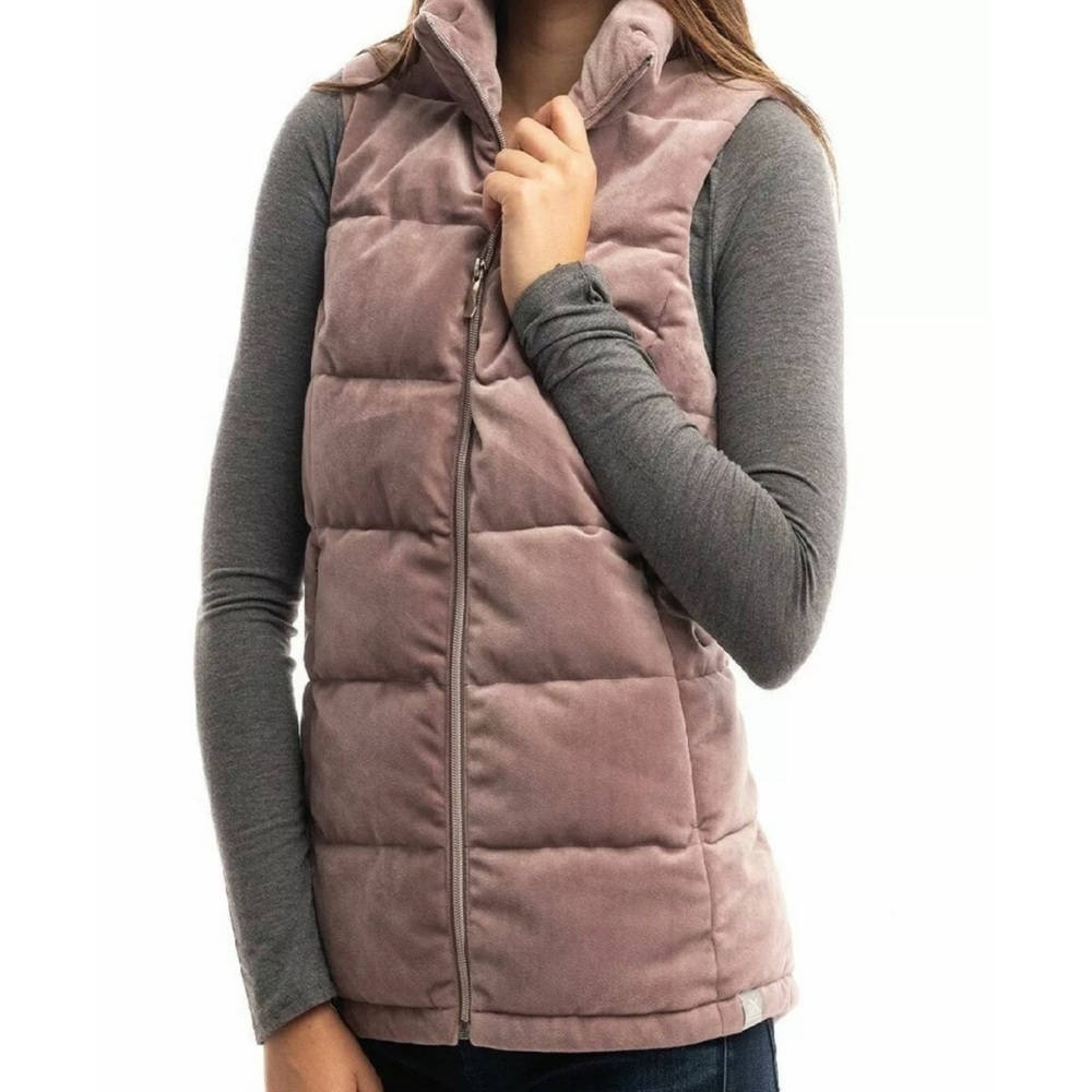 ZeroXposur women’s velour pink ash puffer vest size small